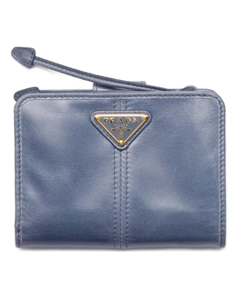 Prada small leather wallet - Blau Blau