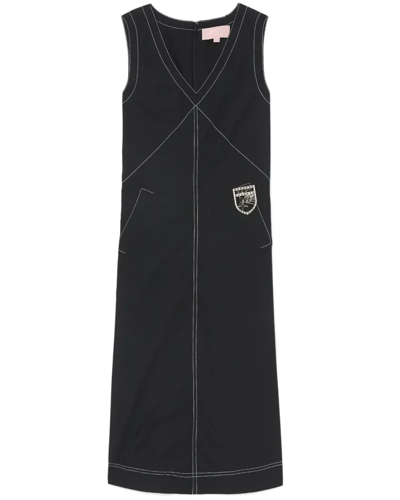 BAPE Kleid mit Logo-Stickerei - Schwarz Schwarz