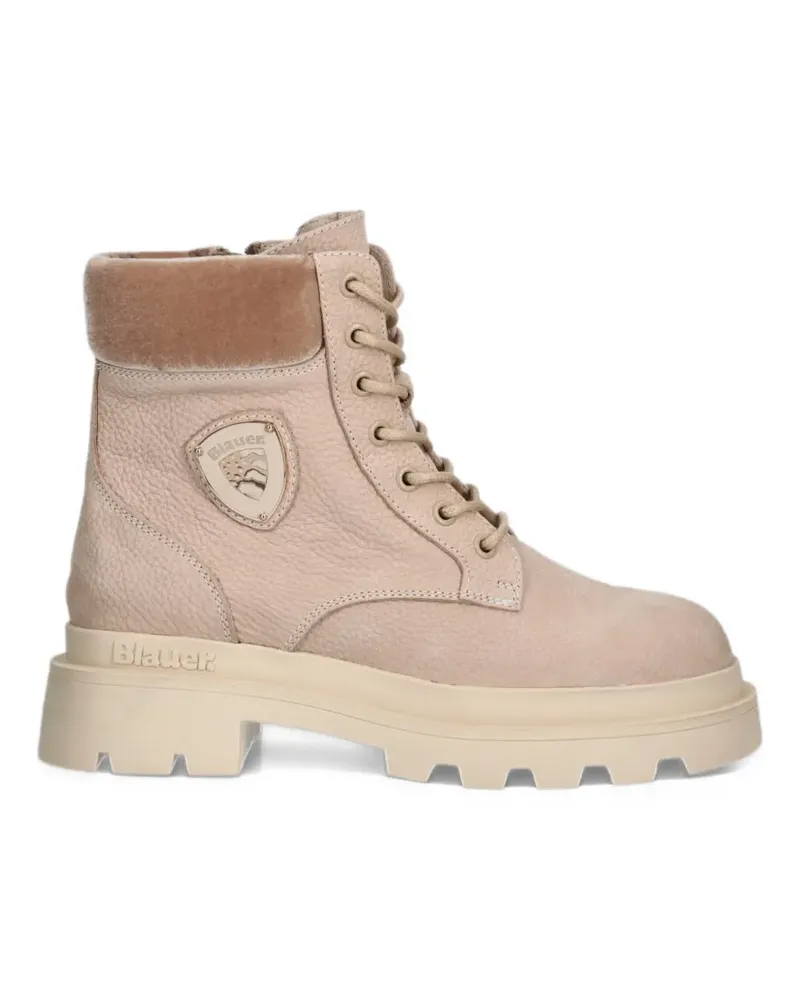 Blauer Kimmel logo-patch boots - Nude Nude