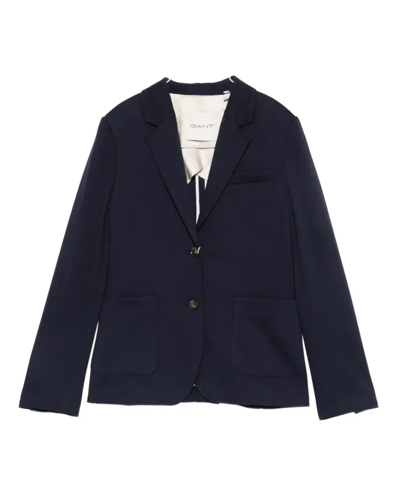 Gant single-breasted notch-lapel blazer - Blau Blau