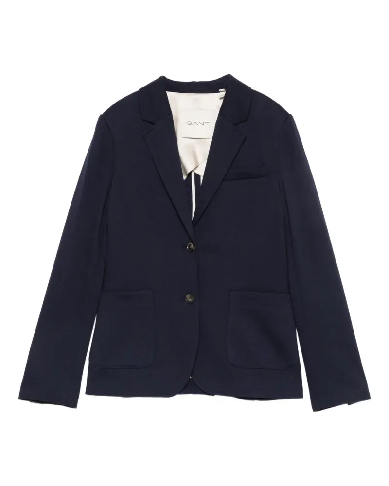 Gant single-breasted notch-lapel blazer - Blau Blau