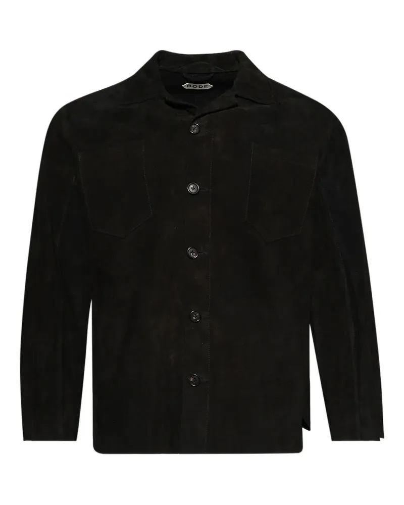 BODE Hemdjacke mit Brusttasche - Schwarz Schwarz
