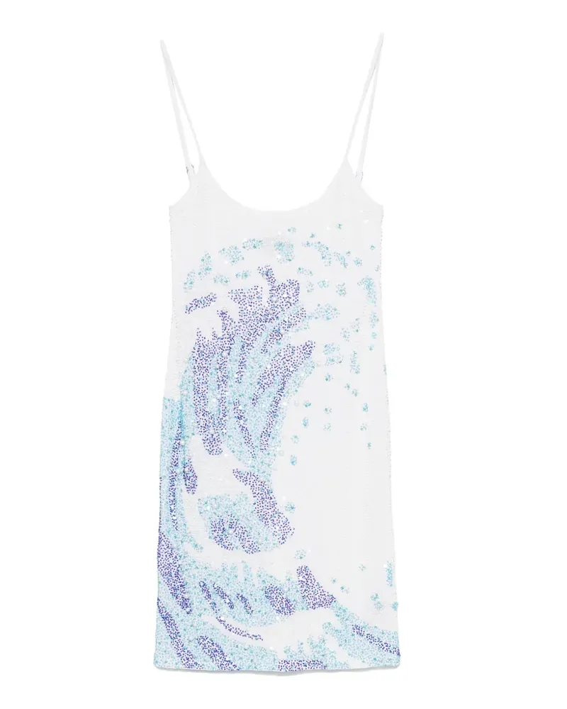 Leslie Amon sequin-embellished La Surf dress - Weiß Weiß