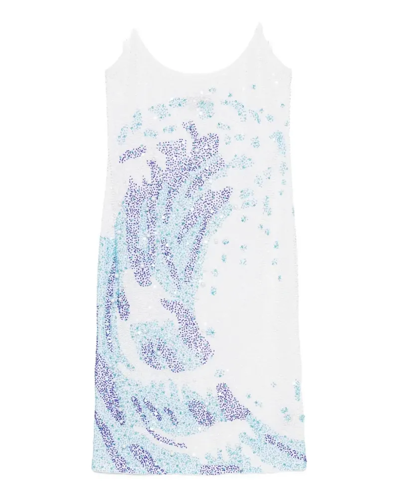 Leslie Amon sequin-embellished La Surf dress - Weiß Weiß
