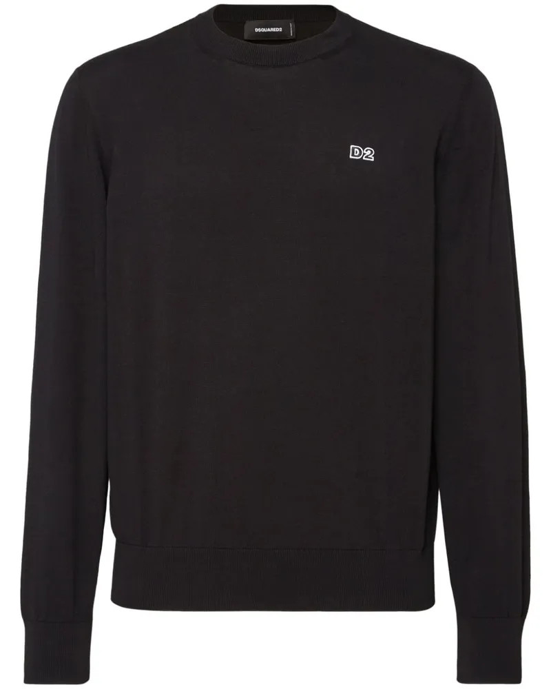 Dsquared2 2D Pullover mit Rundhalsausschnitt - Schwarz Schwarz