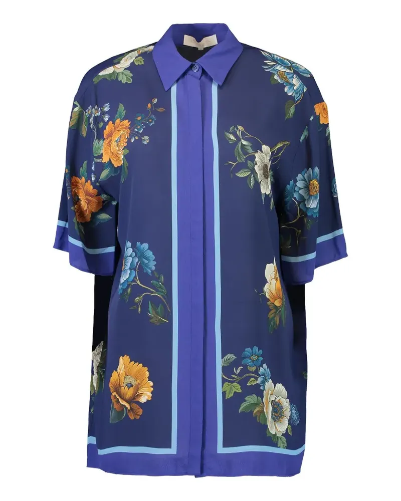 Borgo De Nor floral akari crepe top - Blau Blau