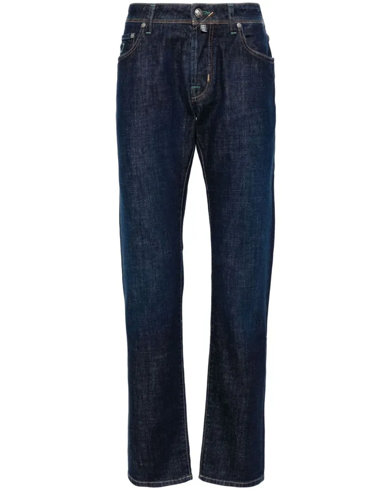 Jacob Cohën Halbhohe Nick Slim-Fit-Jeans - Blau Blau