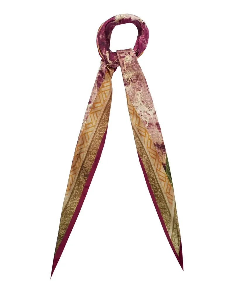 Pierre-Louis Mascia abstract-pattern silk scarf - Rosa Rosa