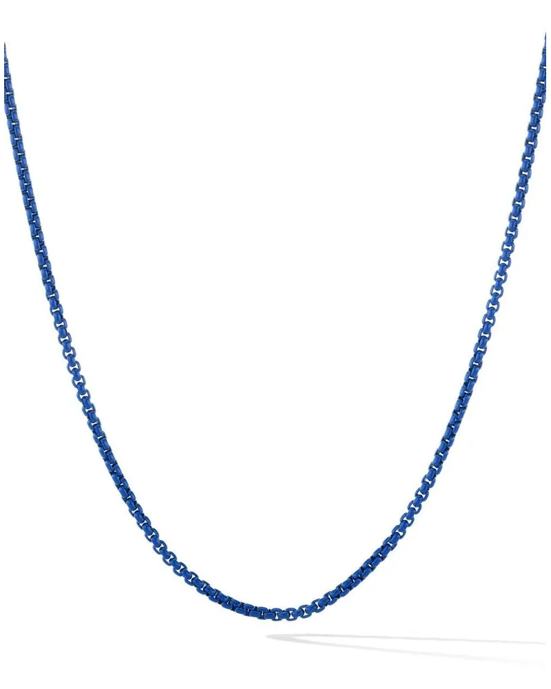 David Yurman Box Chain Halskette aus Sterlingsilber 2,7mm - Blau Blau