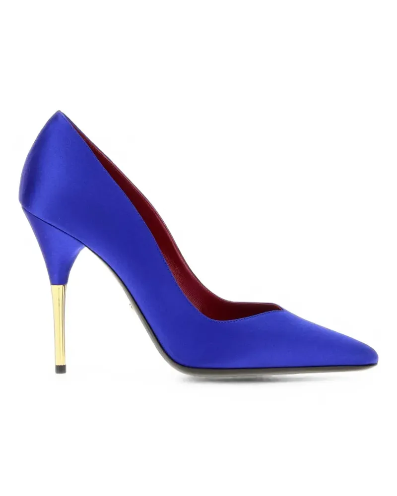 Valentino Garavani Satin-Pumps mit spitzer Kappe - Blau Blau