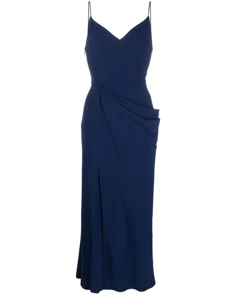 Alexander McQueen Drapiertes Midikleid - Blau Blau