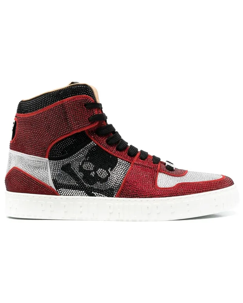 Philipp Plein High-Top-Sneakers mit Kristallen - Schwarz Schwarz