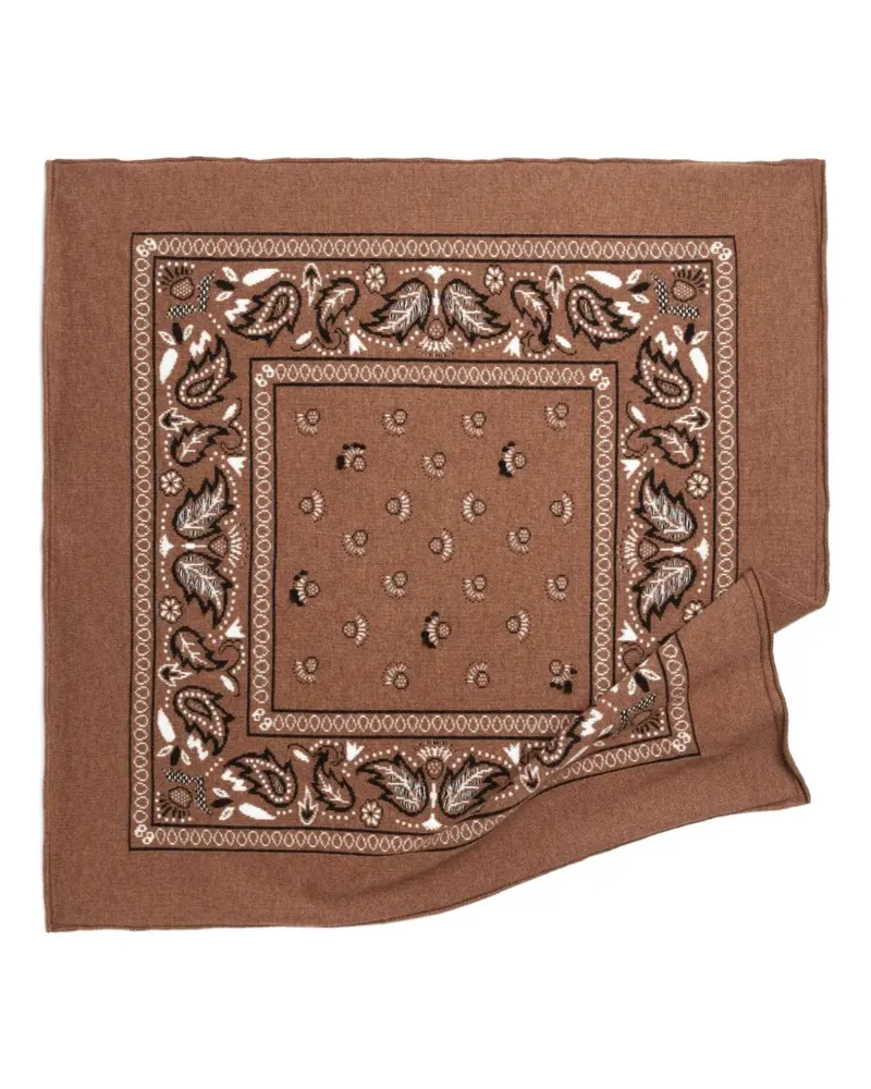 Barrie Schal mit Paisleymuster - Braun Braun
