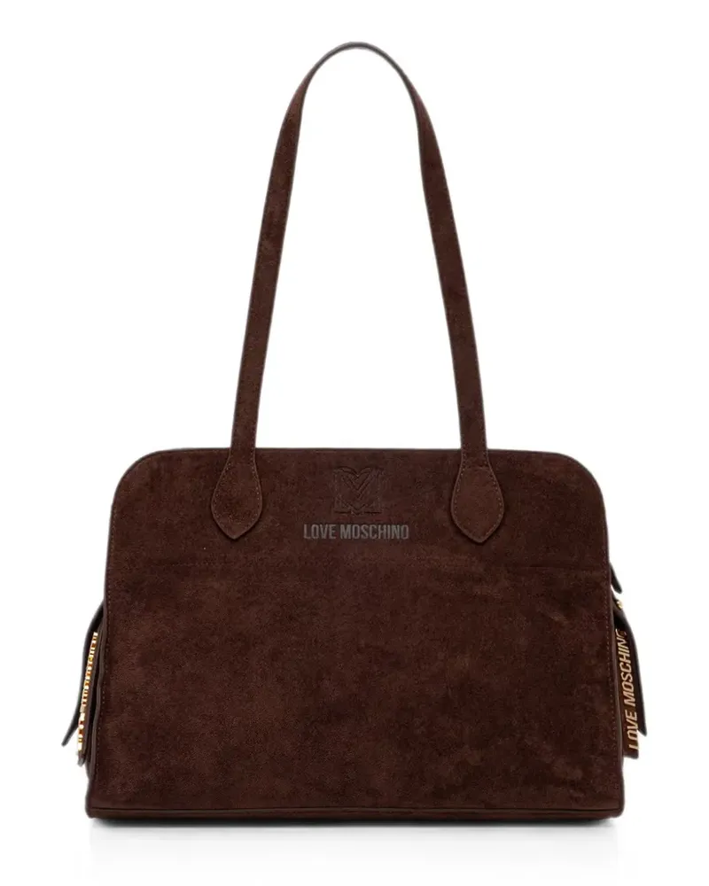 Moschino logo-lettering tote bag - Braun Braun