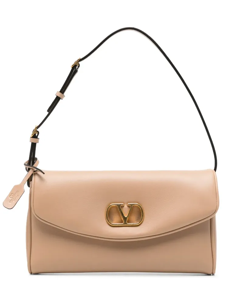 Valentino Garavani VLogo leather shoulder mini bag - Nude Nude