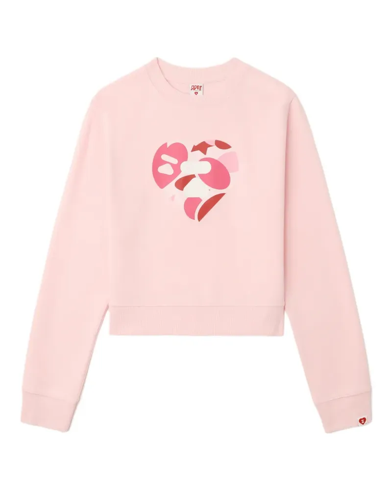 BAPE Oberteil mit Herz-Print - Rosa Rosa