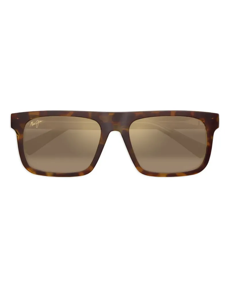 Maui Jim Sonnenbrille mit eckigem Gestell - Braun Braun