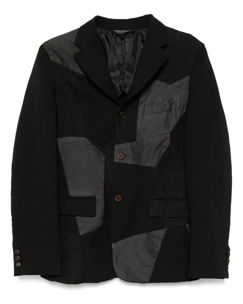 Comme des Garçons Sakko im Patchwork-Design - Schwarz Schwarz