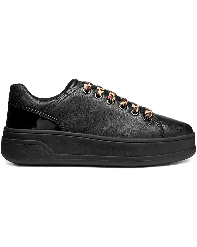 Geox Sneakers mit Leopardenmuster - Schwarz Schwarz