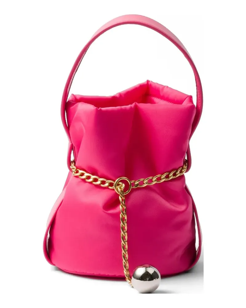 Prada Petit Sac Noir mini Re-Nylon and nappa leather bucket bag - Rosa Rosa