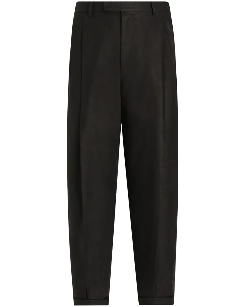 Dolce & Gabbana Hose mit umgeschlagenem Saum Schwarz