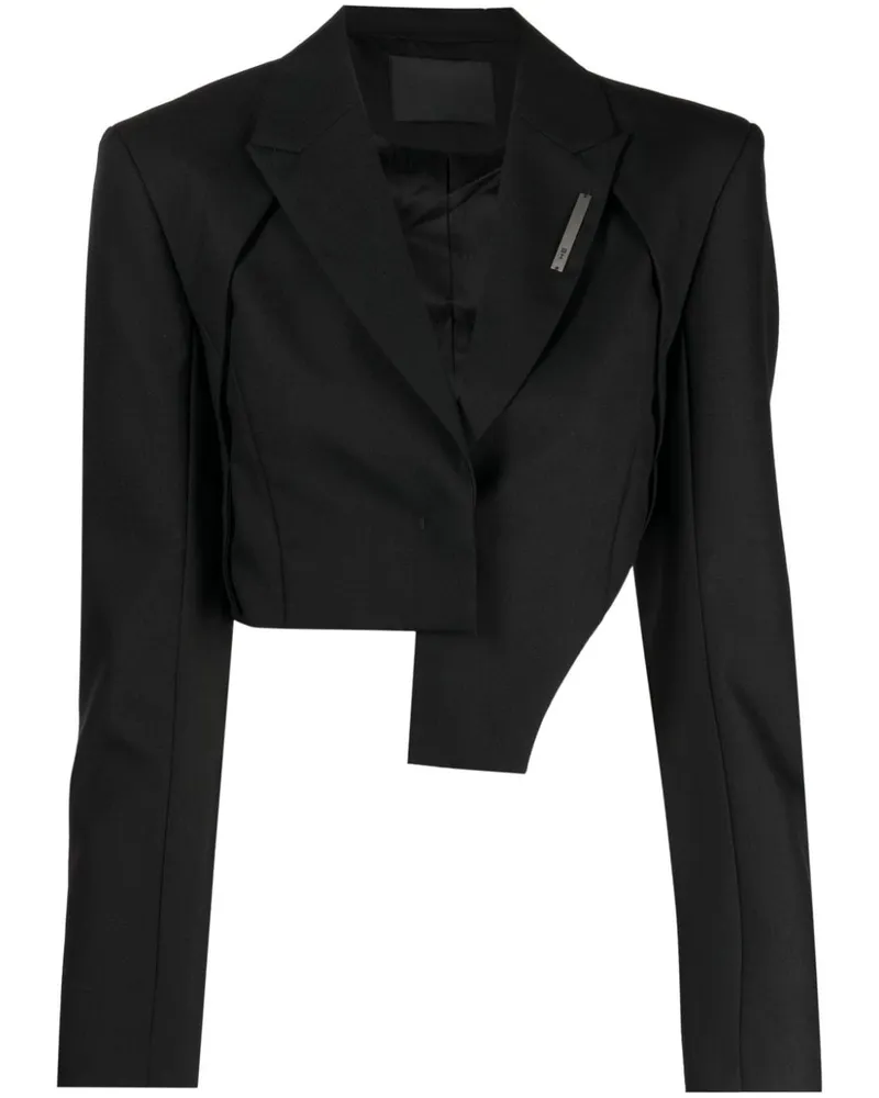 Heliot Emil Blazer mit steigendem Revers - Schwarz Schwarz