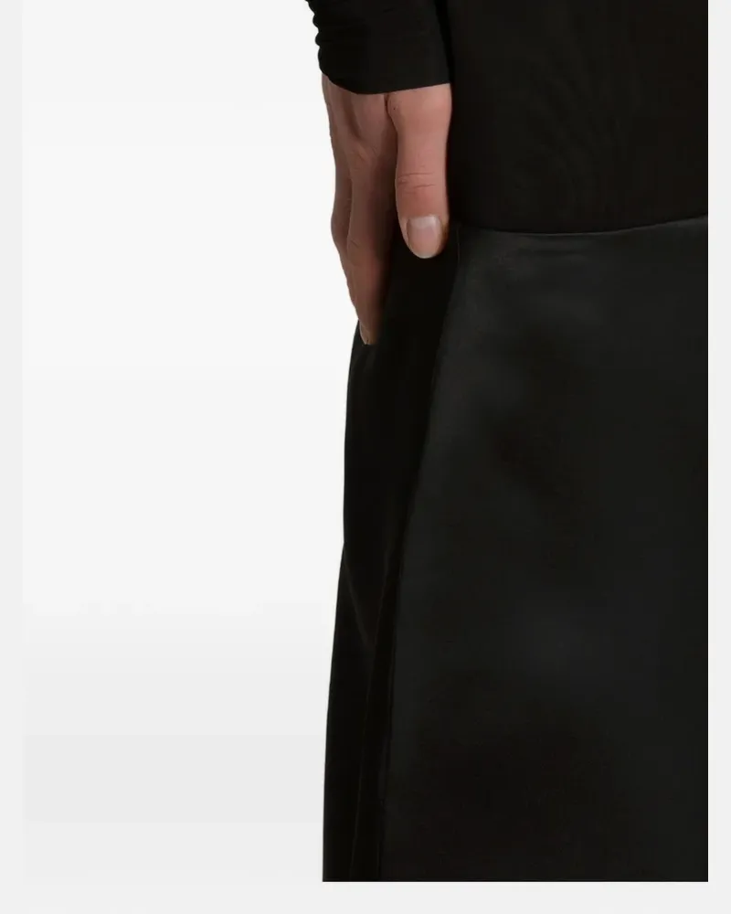 Alberta Ferretti Midirock in A-Linie - Schwarz Schwarz