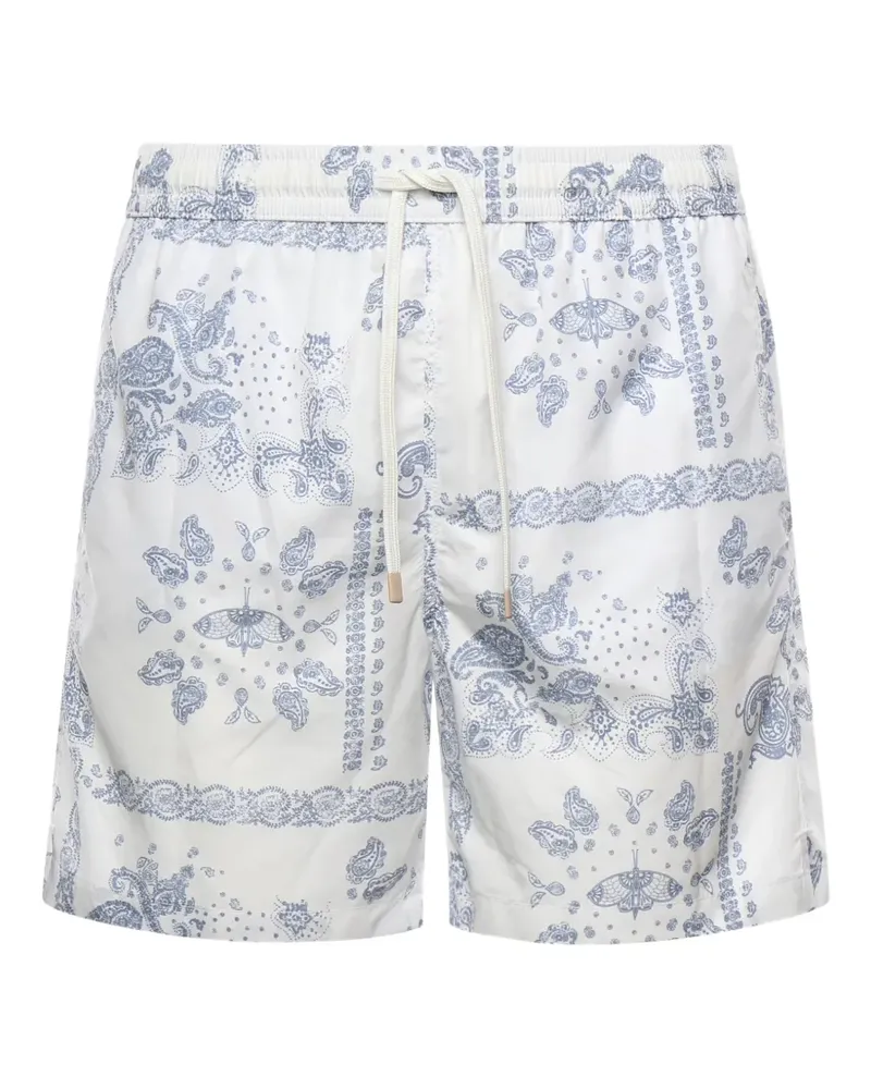Eleventy paisley-print swim shorts - Weiß Weiß