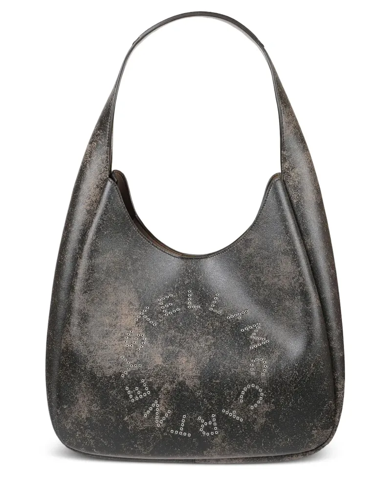 Stella McCartney Schultertasche mit Logo - Grau Grau