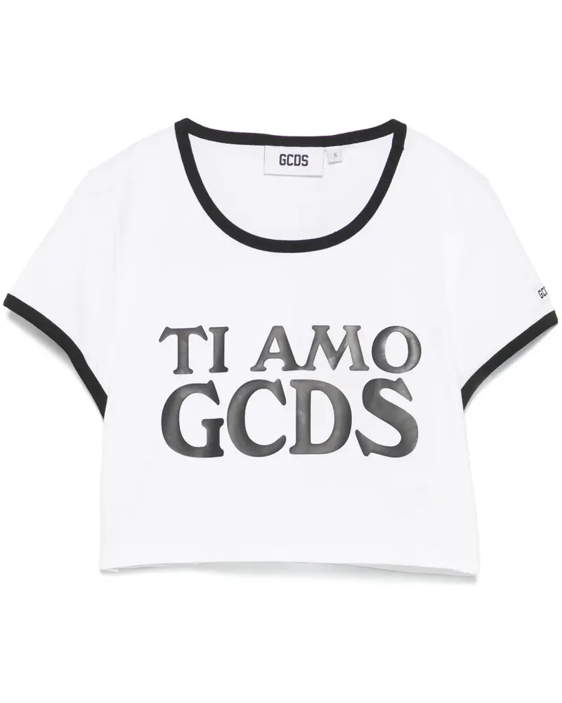 GCDS Ti Amo  T-Shirt - Weiß Weiß
