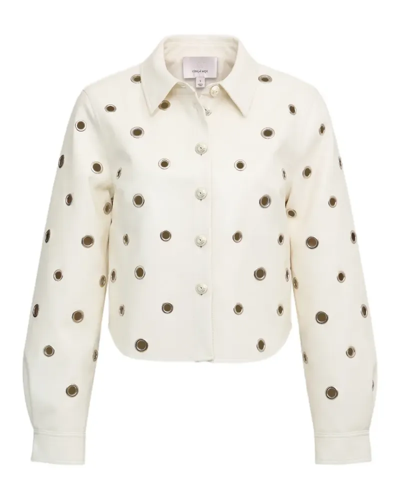 Cinq à Sept Ramone grommet-embellished jacket - Weiß Weiß