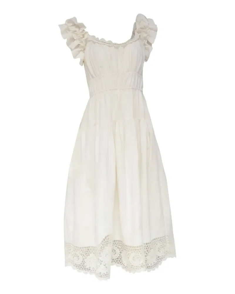 Ulla Johnson Leona ruffled midi dress - Nude Nude