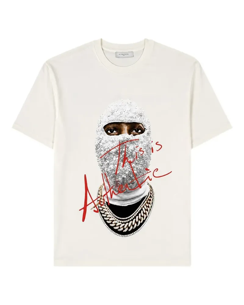 IH NOM UH NIT This is Authentic T-Shirt mit grafischem Print - Nude Nude