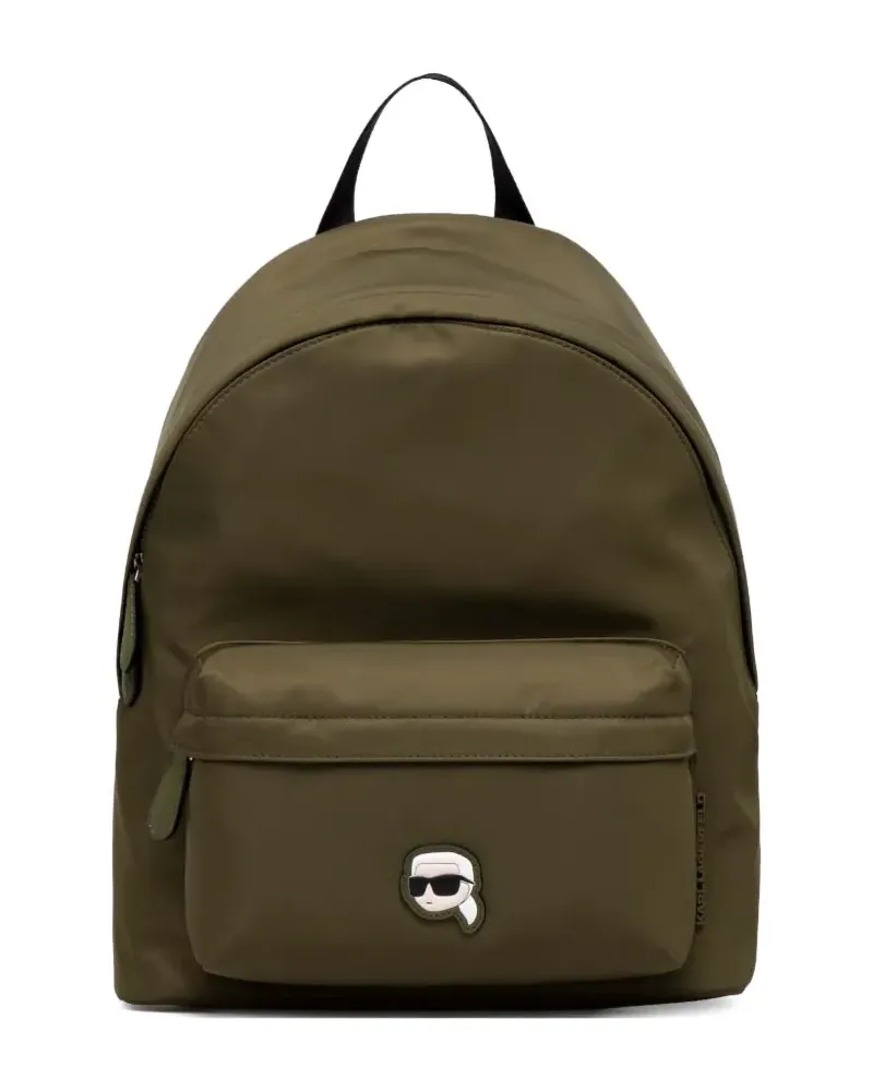 Karl Lagerfeld Rucksack mit Logo-Patch - Grün Grün