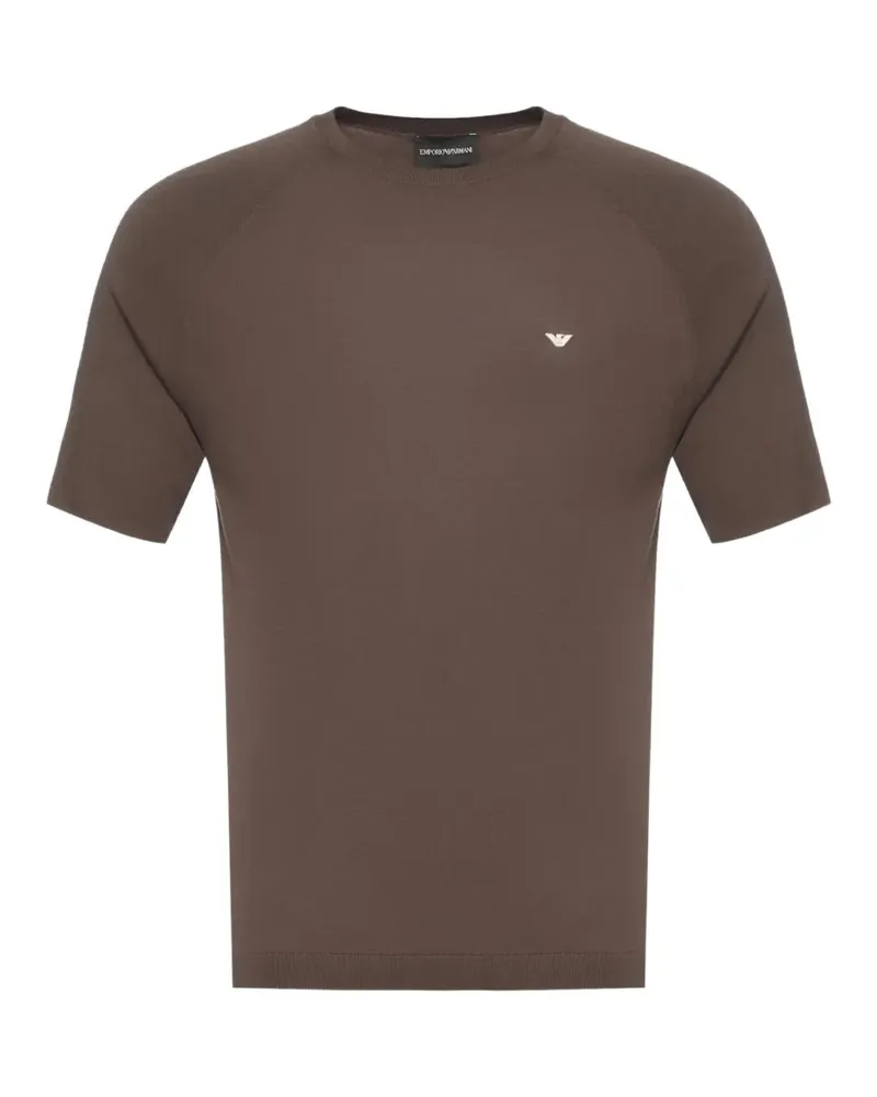 Emporio Armani T-Shirt mit Raglanärmeln - Braun Braun