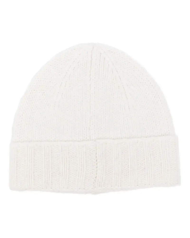 La Fileria Beanie aus Kaschmir - Weiß Weiß