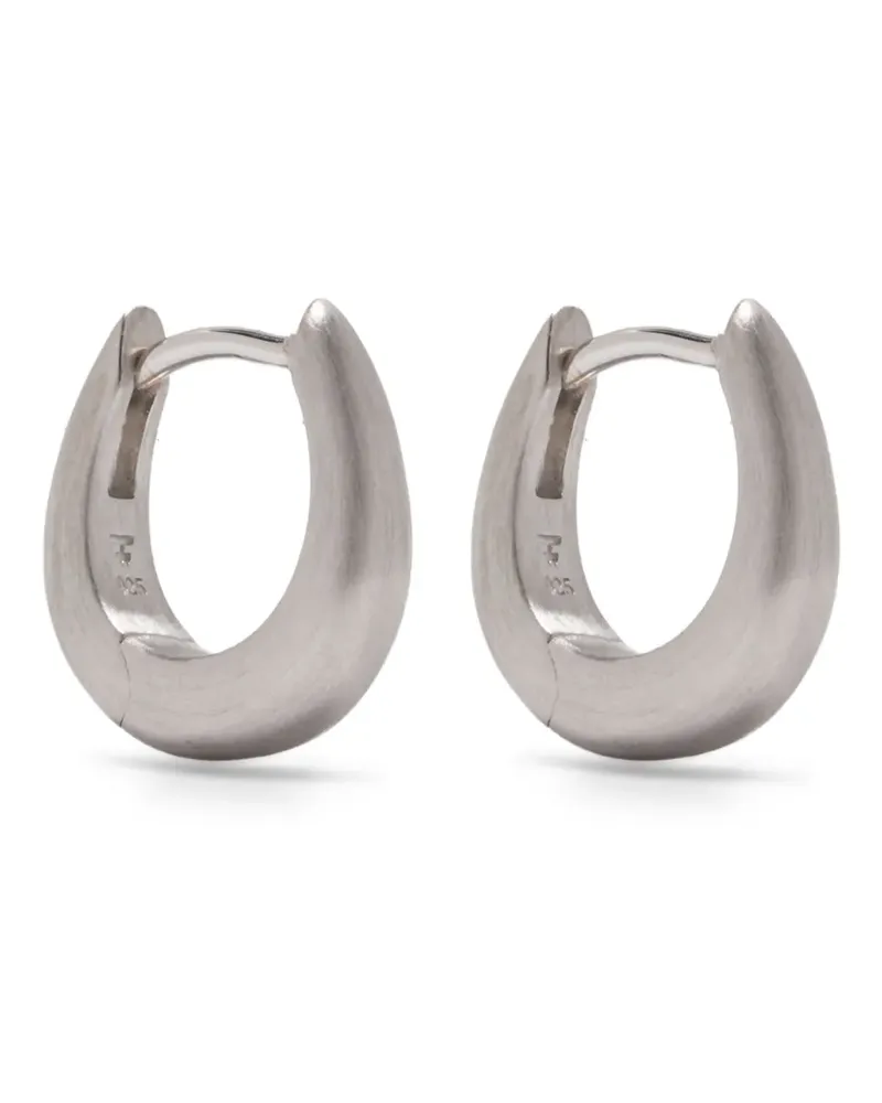 Tom Wood satin huggie earrings - Silber Silber