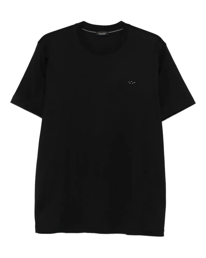 Paul & Shark T-Shirt mit Logo-Stickerei - Schwarz Schwarz