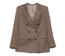 Doppelreihiger Anzug mit steigendem Revers - Braun