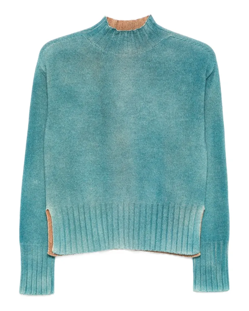Arovescio Pullover mit Stehkragen - Blau Blau