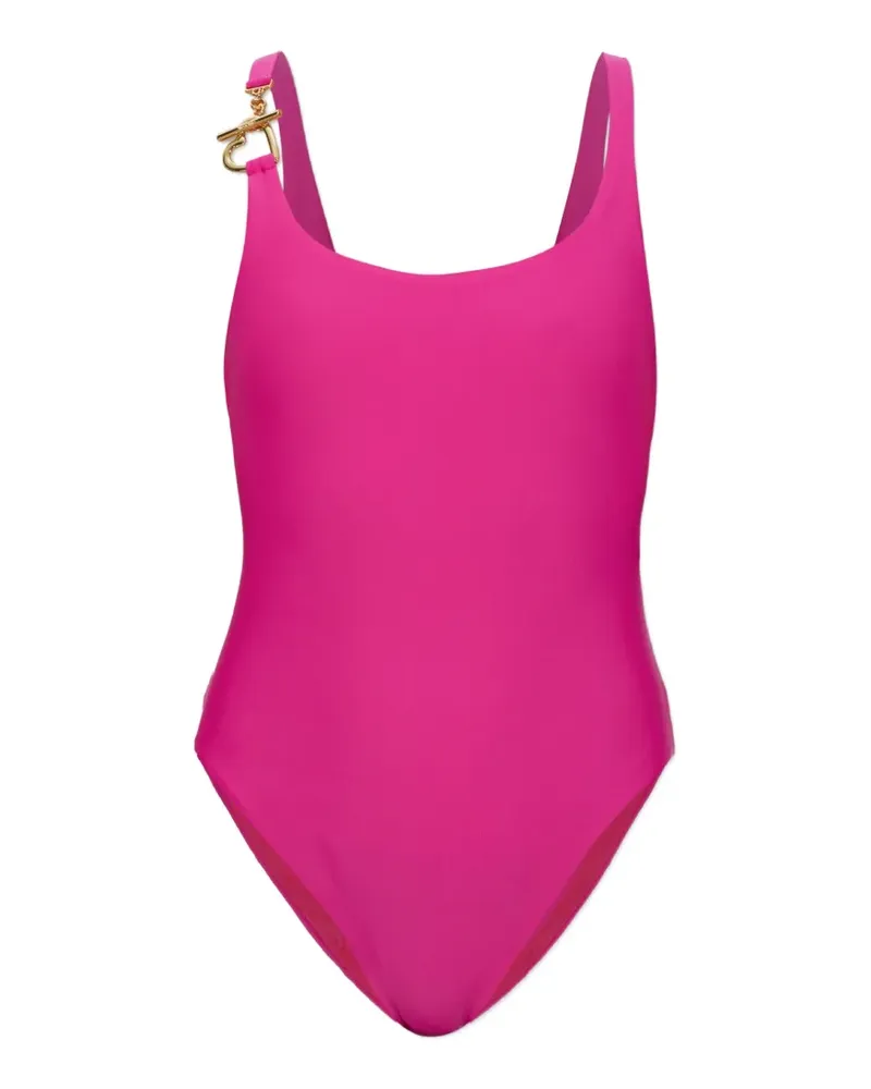 Moschino heart-motif toggle-detail swimsuit - Rosa Rosa