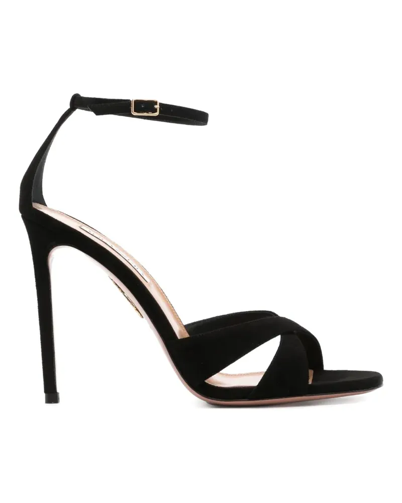 Aquazzura cross-strap stiletto-heel sandals - Schwarz Schwarz