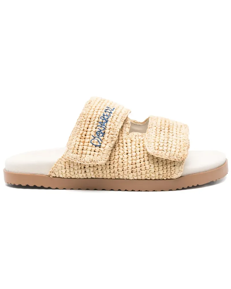 Dsquared2 Pantoletten mit Logo-Stickerei - Nude Nude