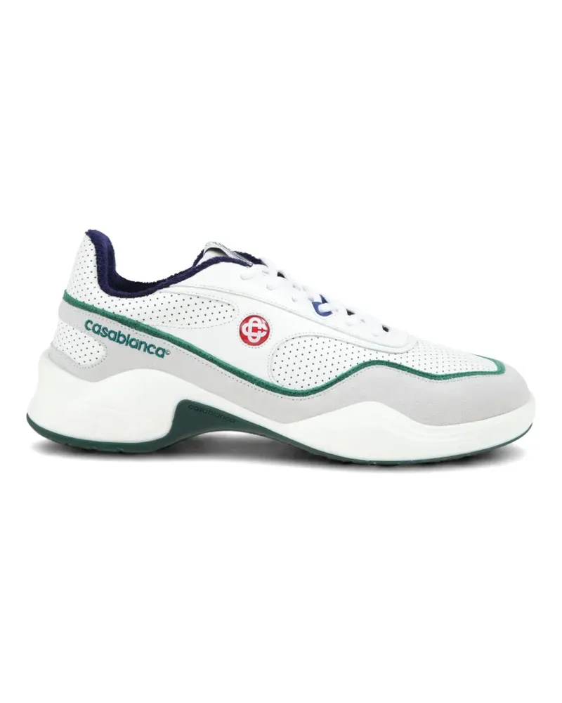 Casablanca Paris Court Championship lace-up leather sneakers - Weiß Weiß
