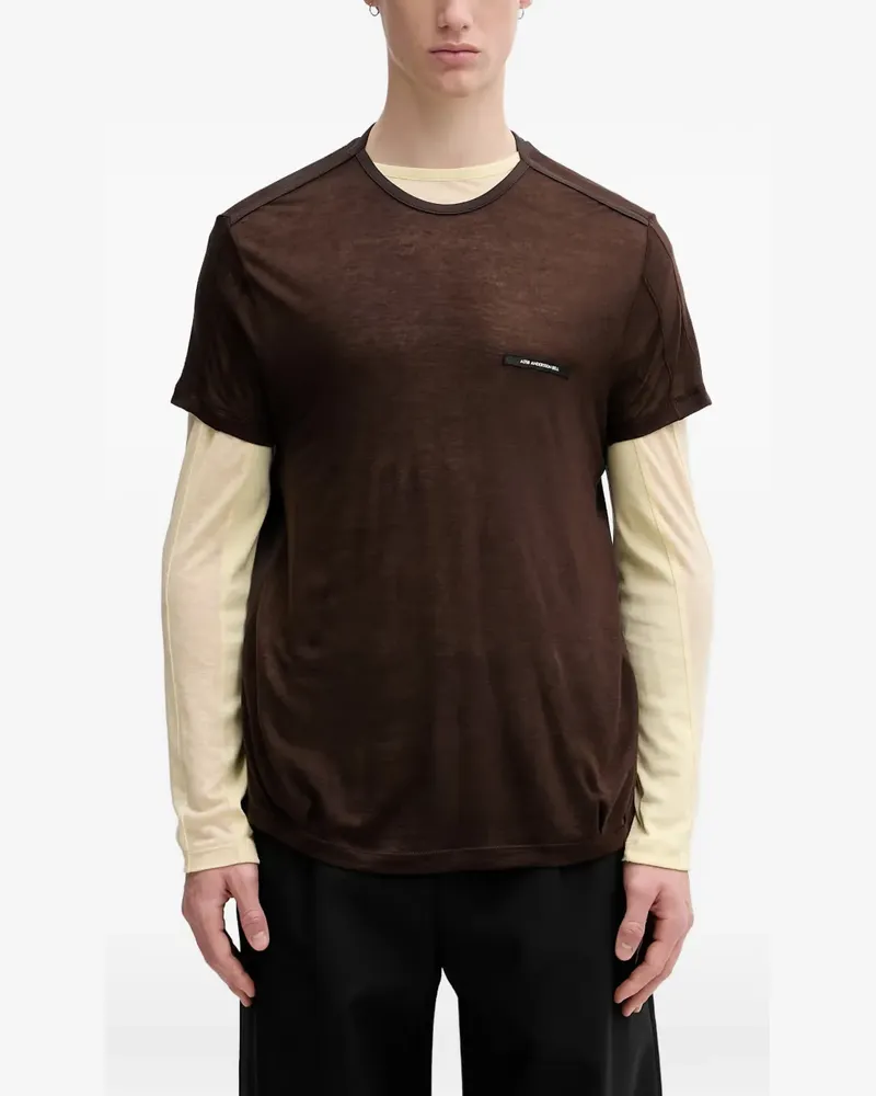 Andersson Bell Brad T-Shirt im Layering-Look - Braun Braun