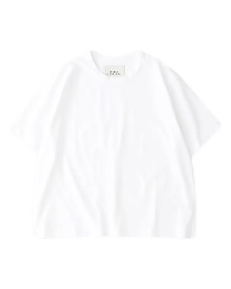 Studio Nicholson T-Shirt mit rundem Ausschnitt - Weiß Weiß