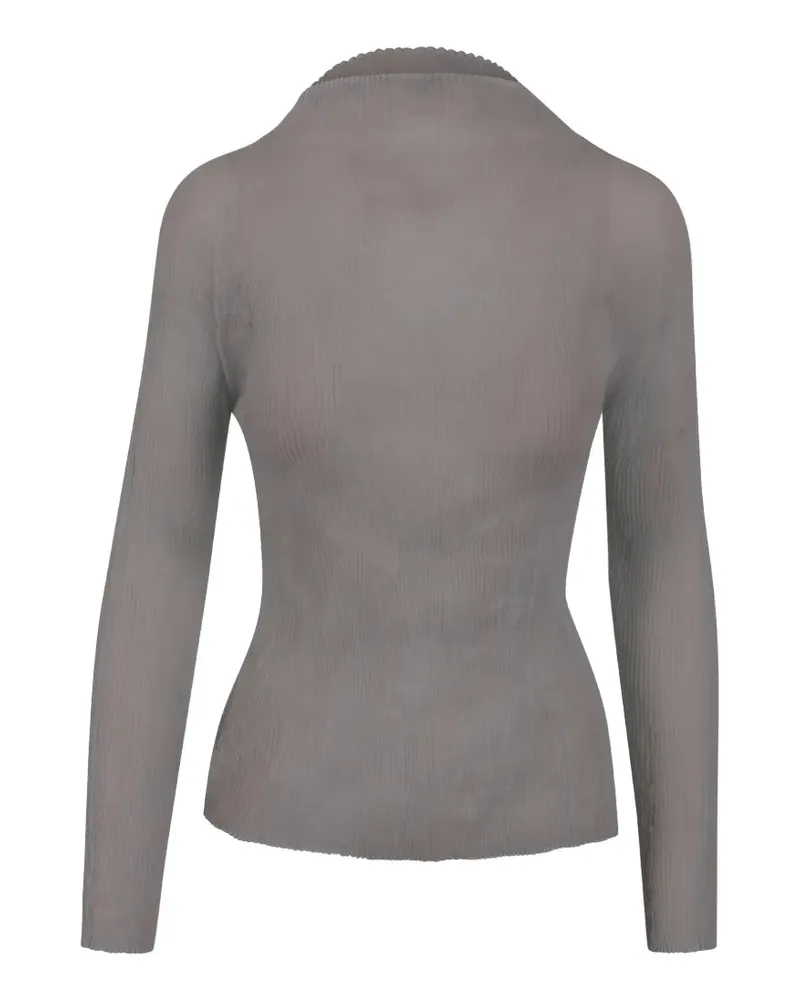 Issey Miyake Effie Langarmshirt - Grau Grau