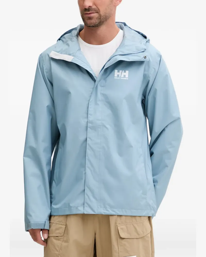 Helly Hansen Kapuzenjacke mit Logo-Print - Blau Blau