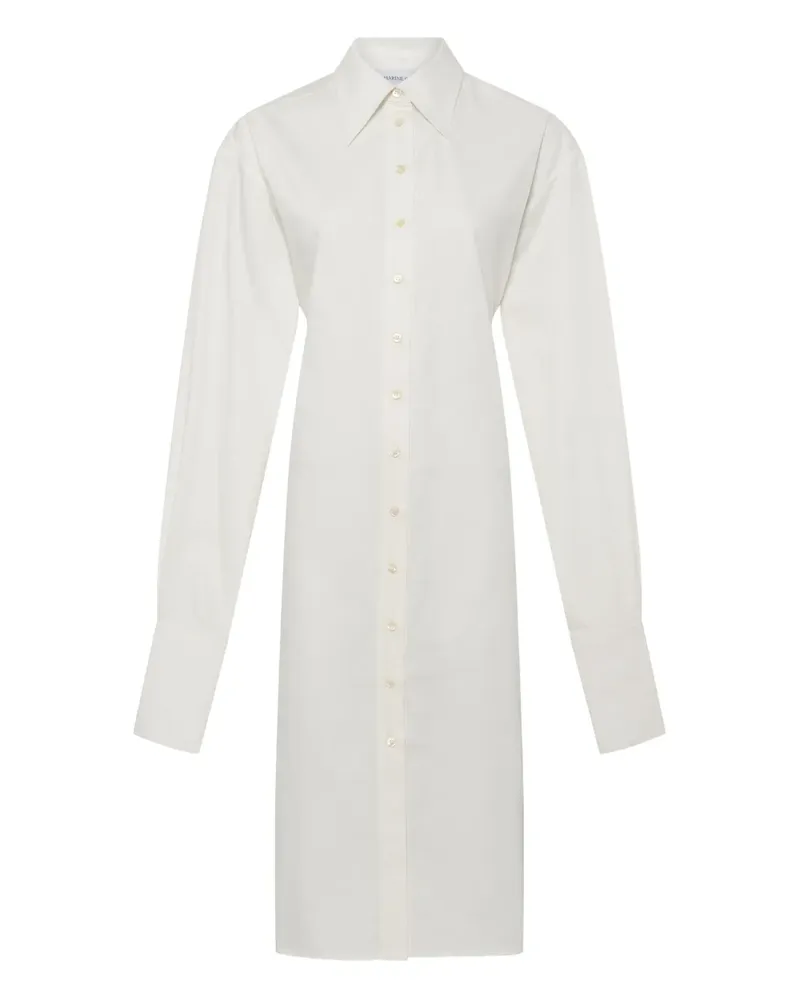 Marine Serre Hemdkleid mit Gürtel - Weiß Weiß