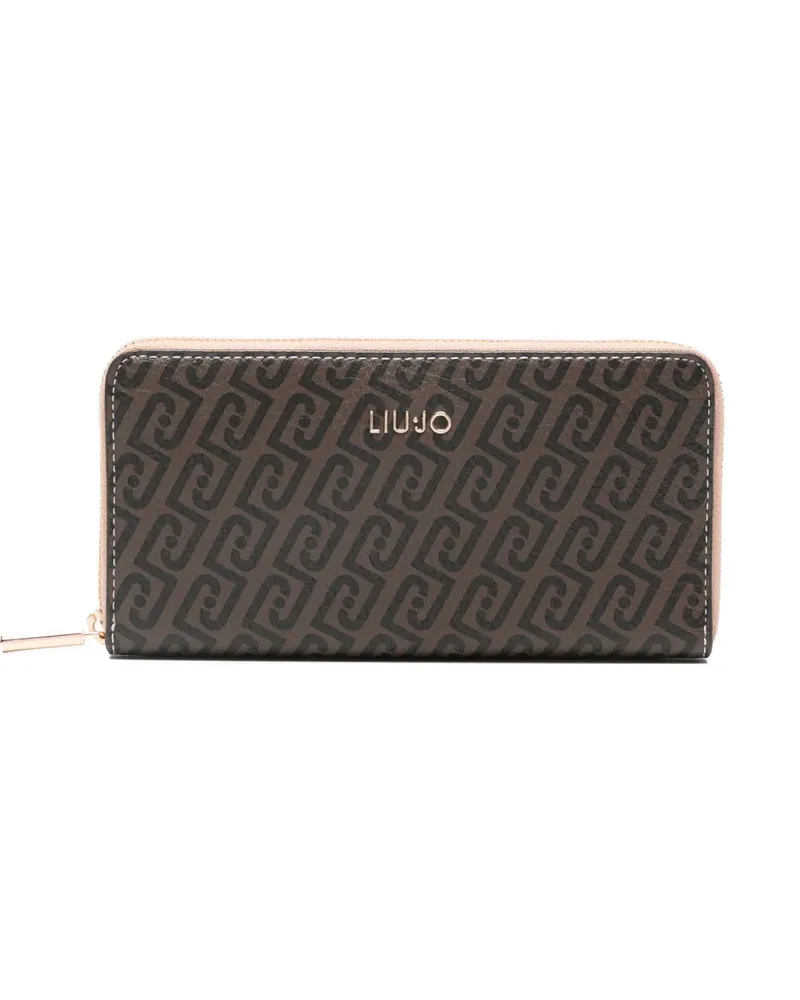 Liu Jo Großes Portemonnaie mit Monogramm - Braun Braun